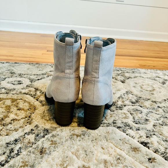 *SOLD* Baylor Lace-Up Grey Booties - Picture 7 of 15